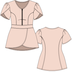 Patron ropa, Fashion sewing pattern, molde confeccion, patronesymoldes.com Ambo enfermera 9615 UNIFORMES Ambos